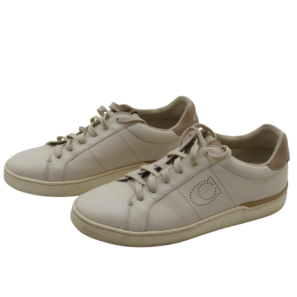 Coach Women's Lowline Low Top Casual Sneaker Chalk/Taupe Colorway Lace Up